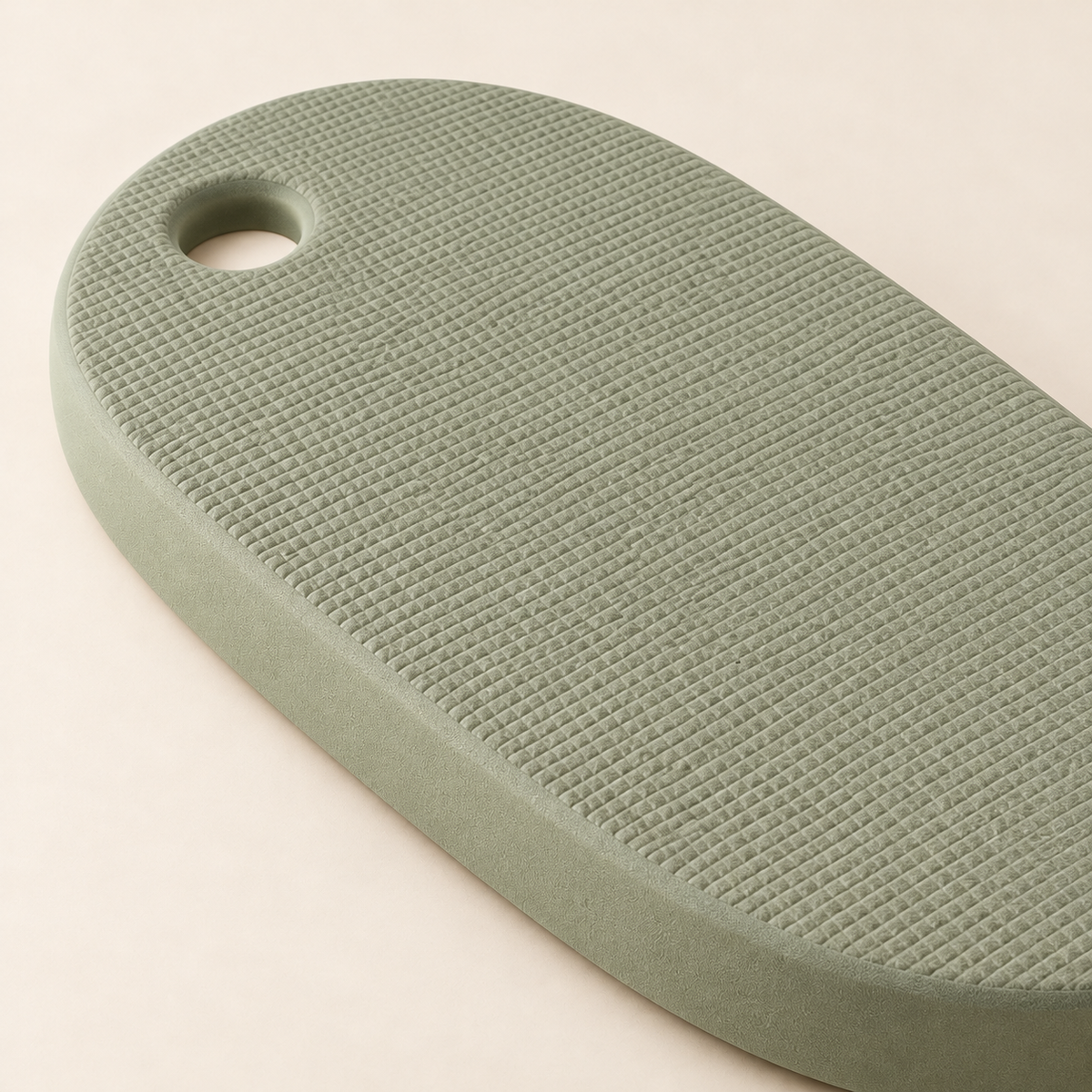 Oval Exercise Kneeling Pad with Hanging Hole — Sage Green