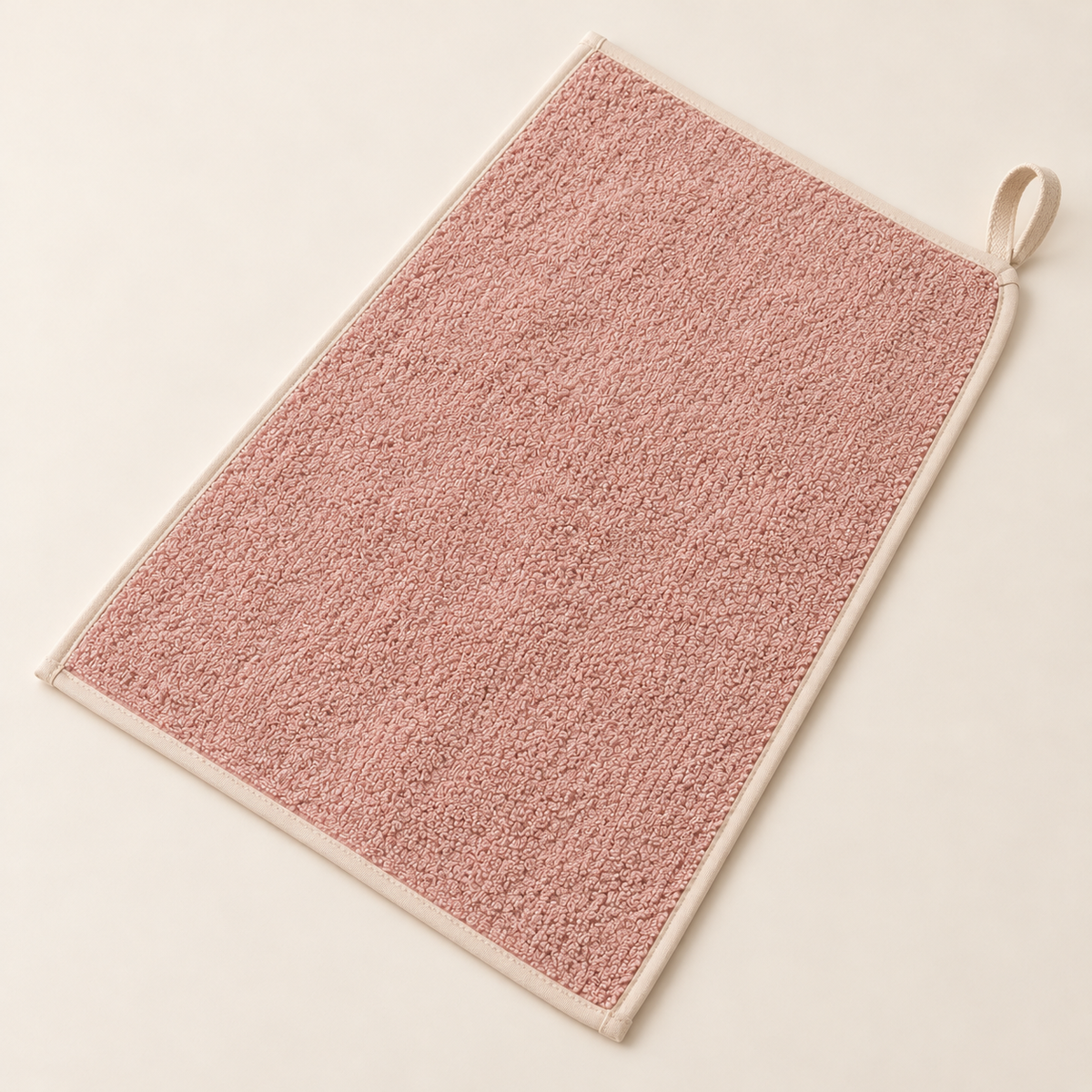 Workout Towel with Hanging Loop — Soft Blush