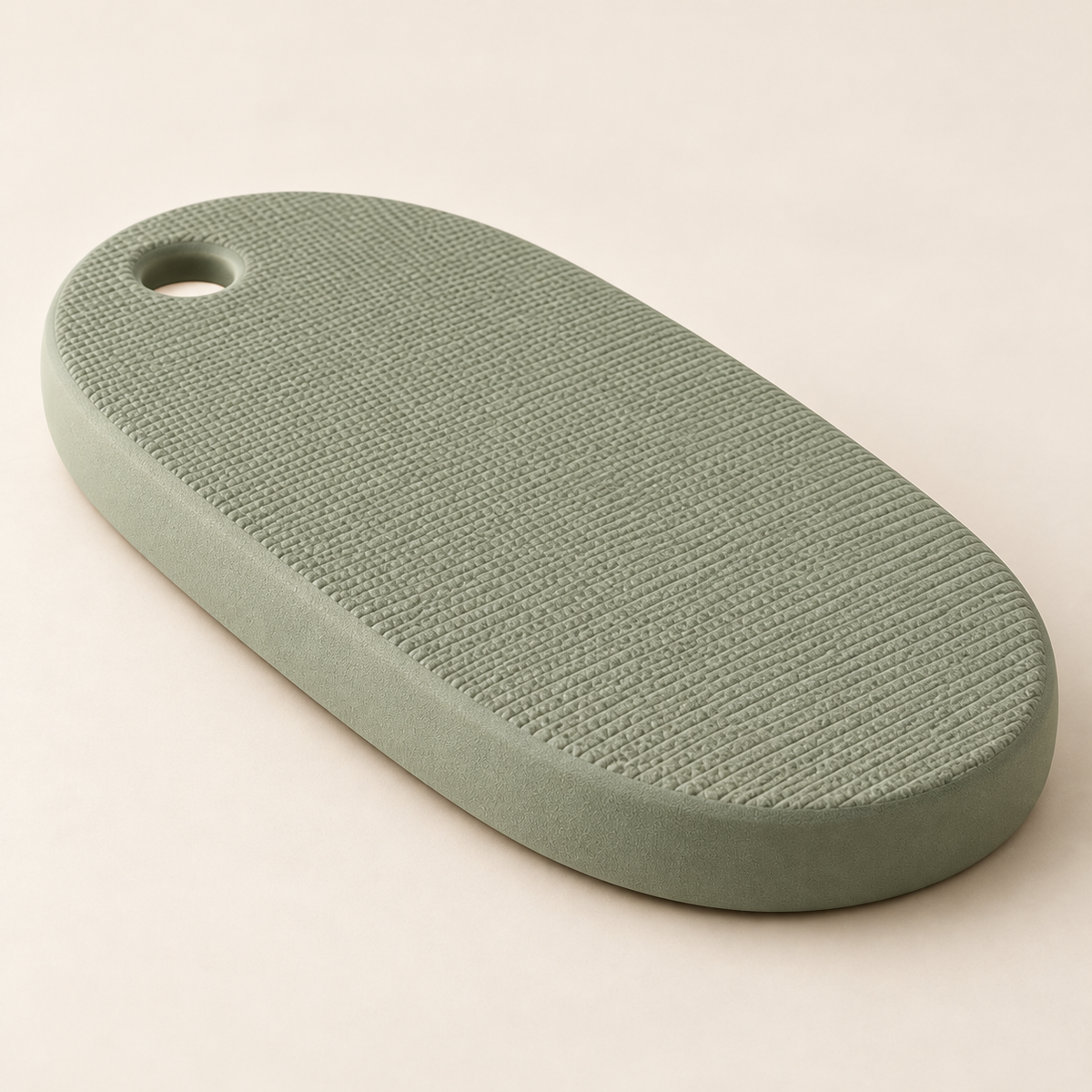 Oval Exercise Kneeling Pad with Hanging Hole — Sage Green