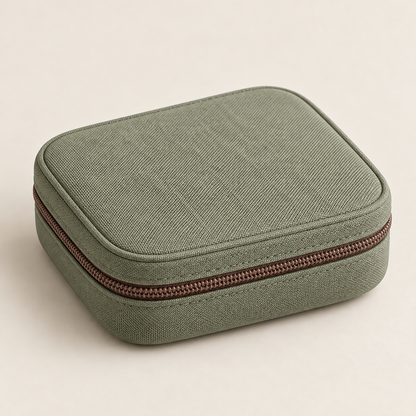 Two-Compartment Accessory Organizer with Mesh Lid Pocket