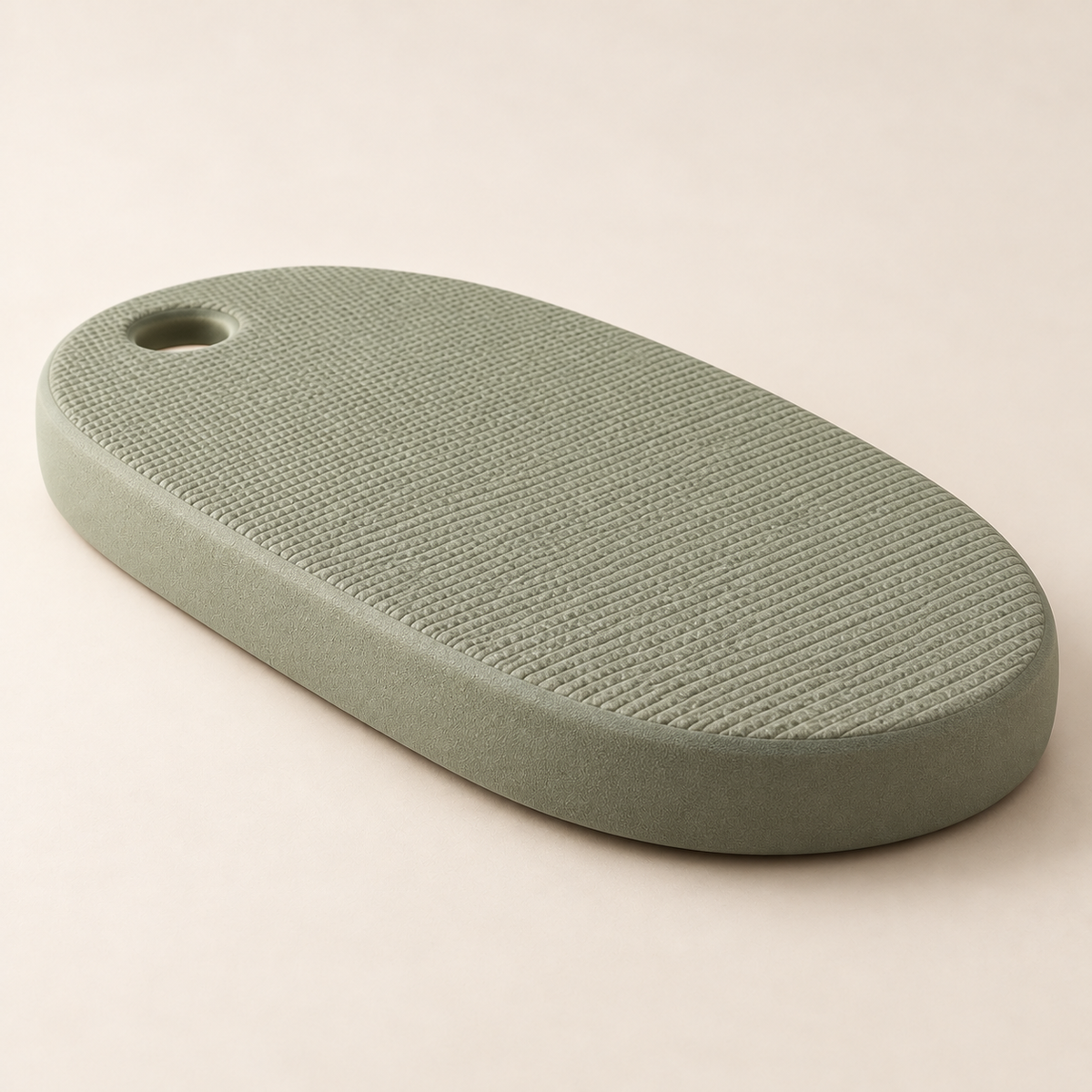 Oval Exercise Kneeling Pad with Hanging Hole — Sage Green