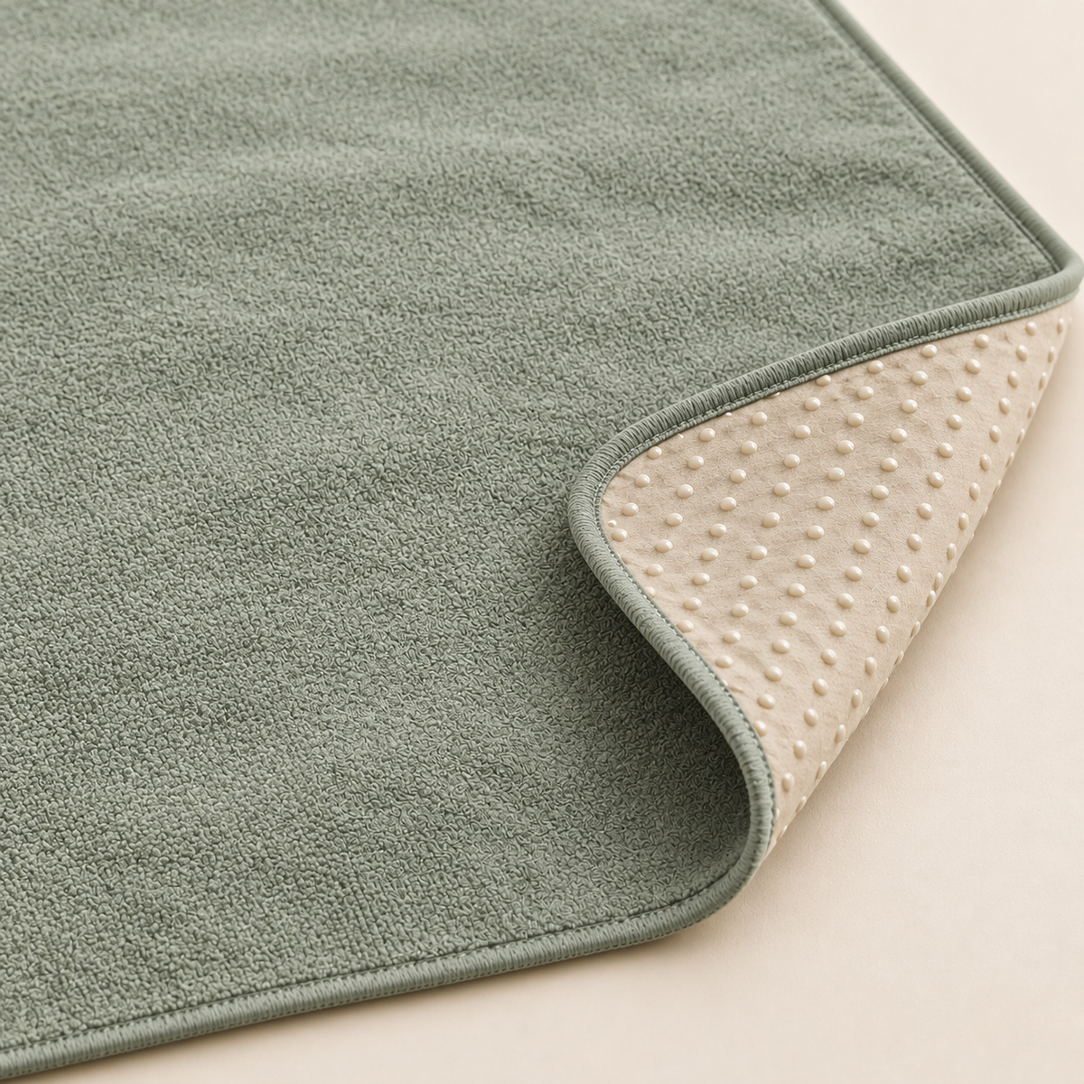 Yoga Mat Towel with Dotted Underside — Sage Green