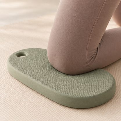 Oval Exercise Kneeling Pad with Hanging Hole — Sage Green
