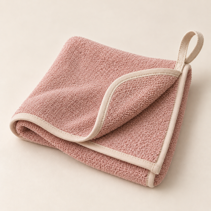 Workout Towel with Hanging Loop — Soft Blush