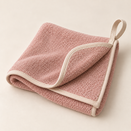 Workout Towel with Hanging Loop — Soft Blush
