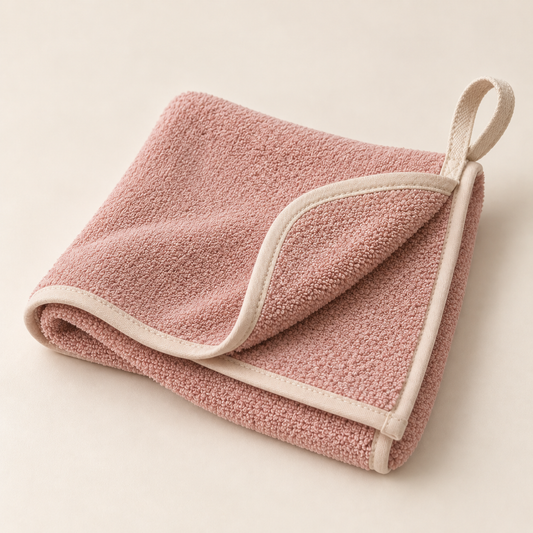 Workout Towel with Hanging Loop — Soft Blush