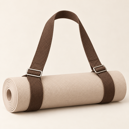 Yoga Mat Carry Strap with Adjustable Loops — Cocoa Brown